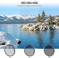 Vista 2 de NEEWER Paquete de filtro ND de 82 mm y accesorios para lentes, kit de filtros ND2 ND4 ND8 UV FLD CPL con tapa de lente