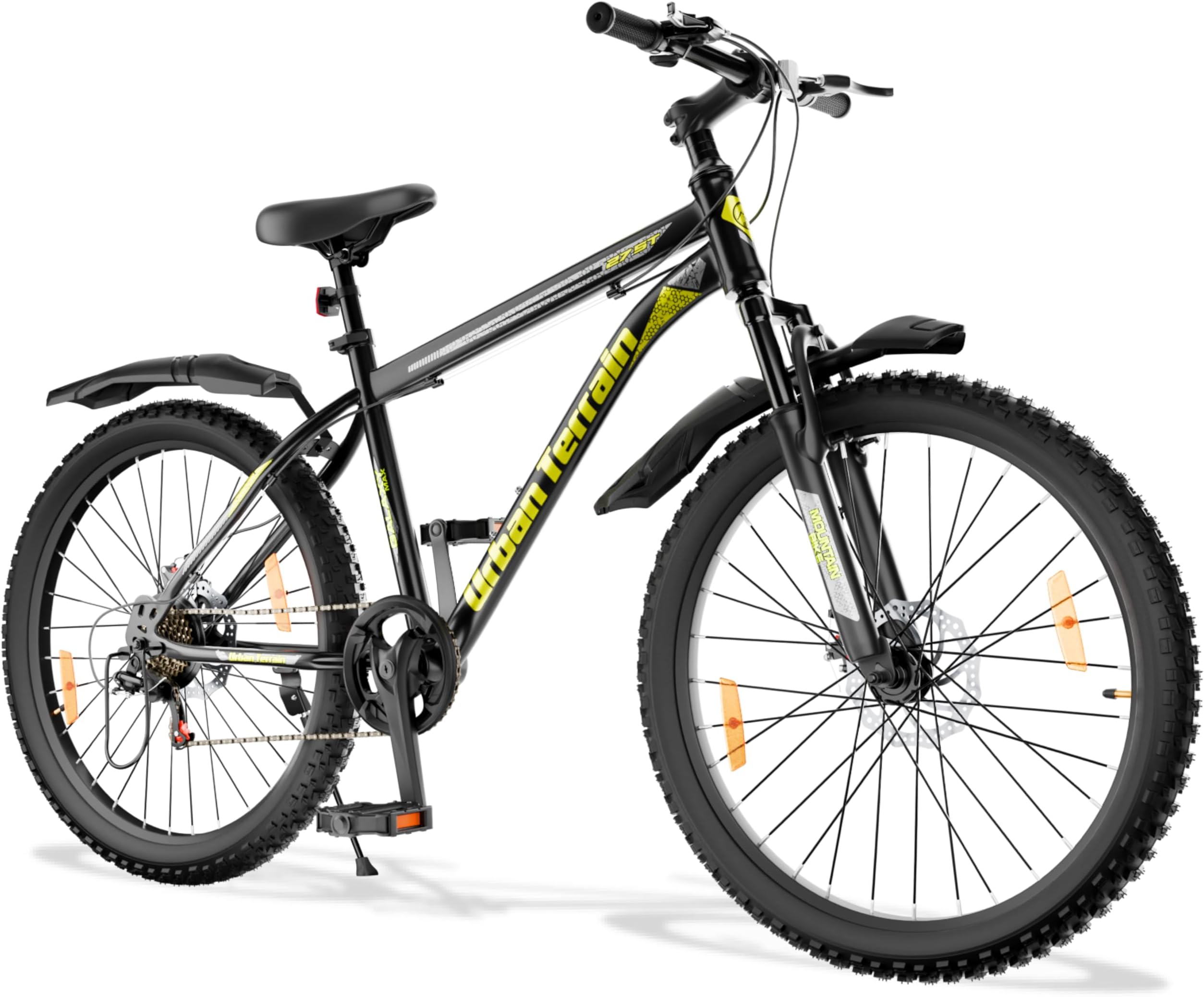 Galaxy Max Multispeed High Performance Mountain Cycles for Men with Complete Accessories MTB Bike 27.5T (7 Speed, Green)