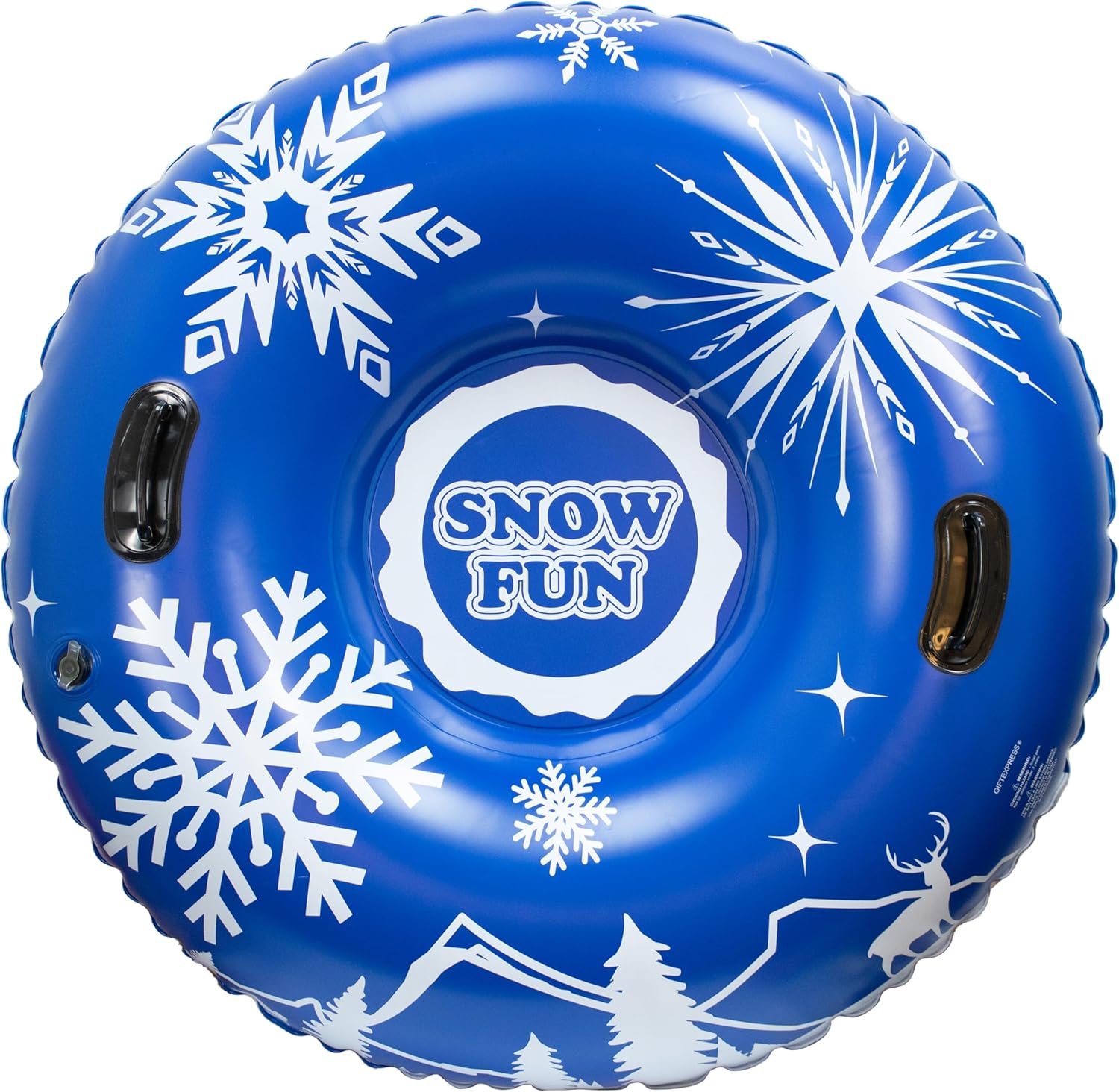 48" Commercial Grade Snow Tube for Adults and Kids, Inflatable Snow Tubing with Hard Plastic Sturdy Handles, Snowflake Snow Tube for Girls and Boys, Winter Outdoor Snow Tube Toy