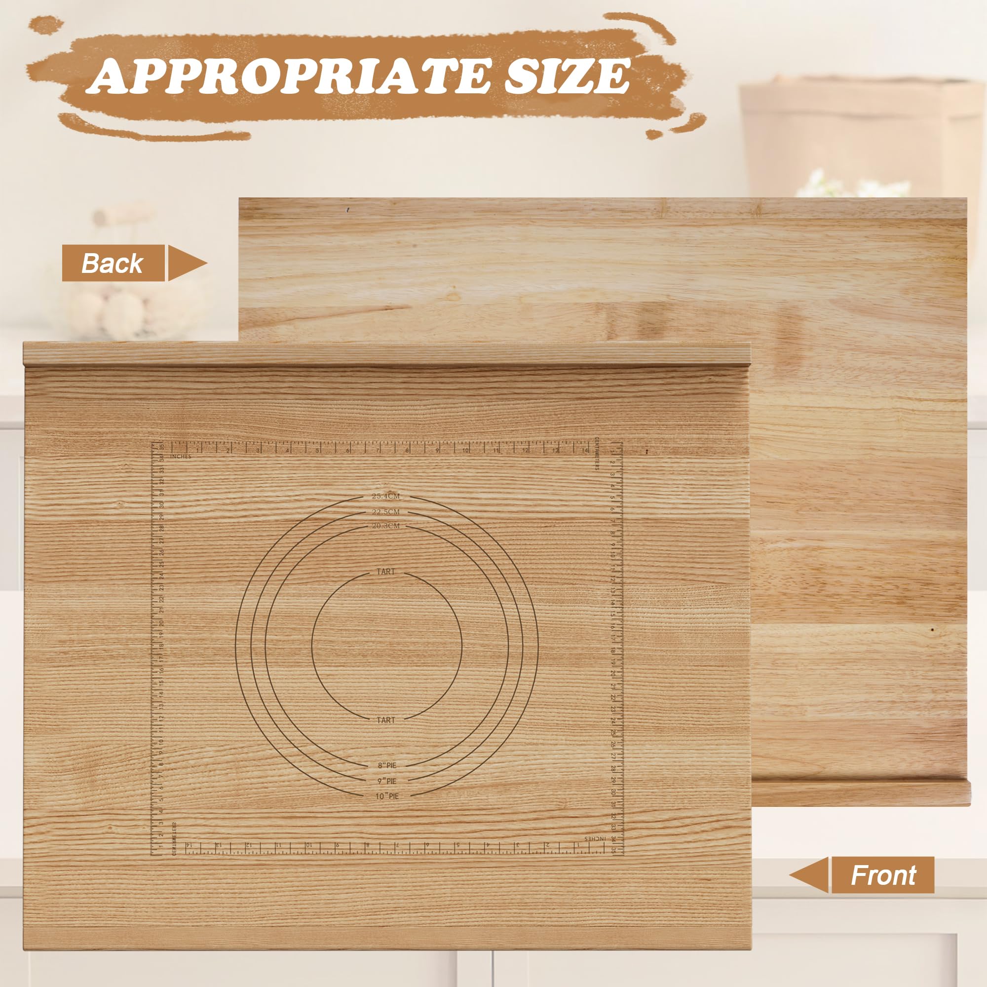 Tabla de cortar de madera para hornear
