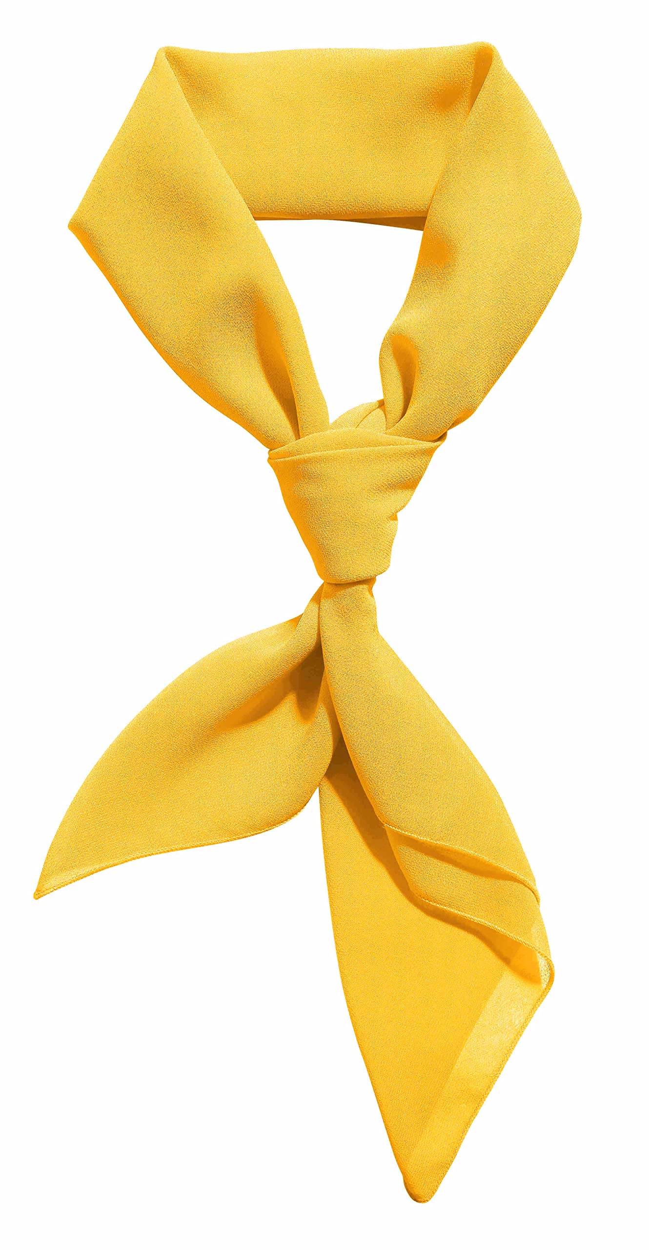 Yellow Scarf Neck Scarves Hair Ascot 50s Women Men Costumes
