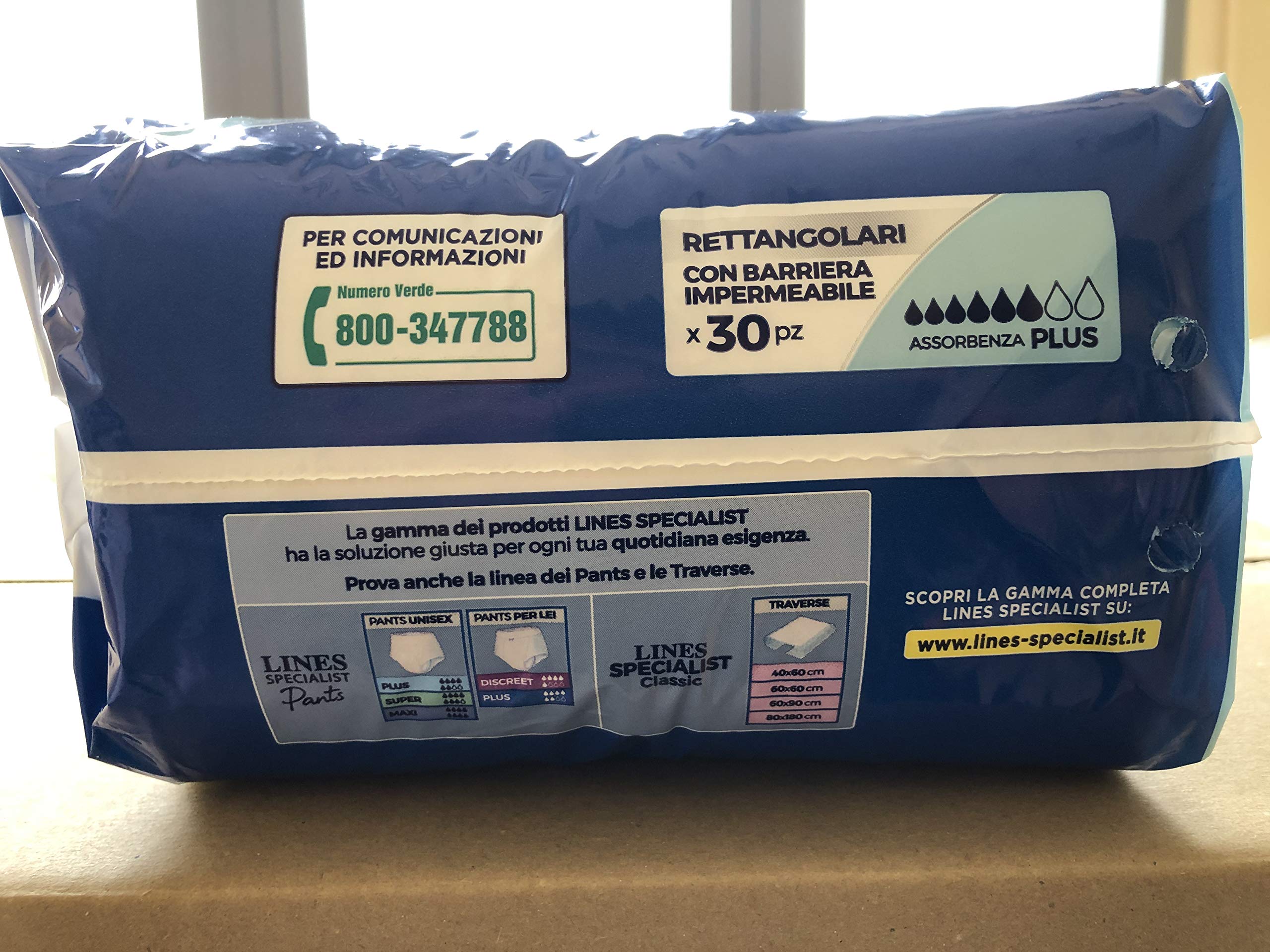4 LINES SPECIALIST UNISEX RETTANGOLARI CON BARRIERE ASSORBENZA PLUS X 30 PZ - TOTALE 120 PZ