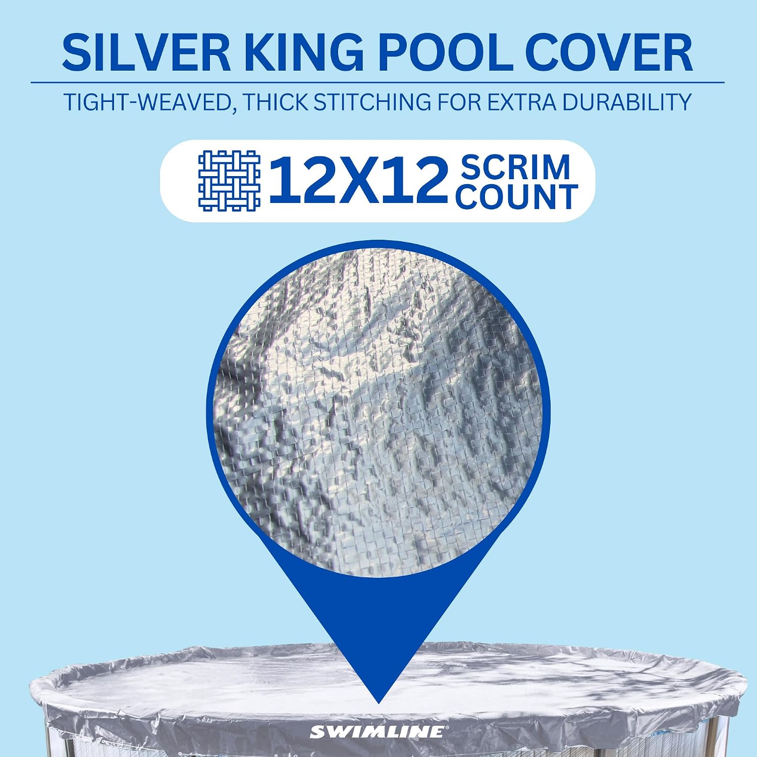 Swimline Winter Swimming Pool Cover for 18-Foot Round Above Ground Frame, Black