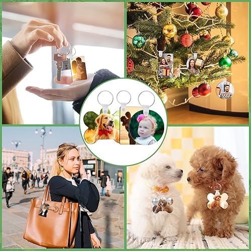 Miniatura 7 de NEOACT Juego de 132 piezas en blanco de sublimación para adultos - Kit de manualidades de bricolaje