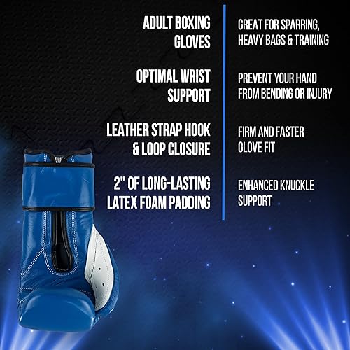 Miniatura 3 de CLETO REYES Guantes de boxeo de entrenamiento con cierre de velcro para boxeo y sacos de boxeo pesados, hombres y mujeres, MMA, kickboxing, Muay