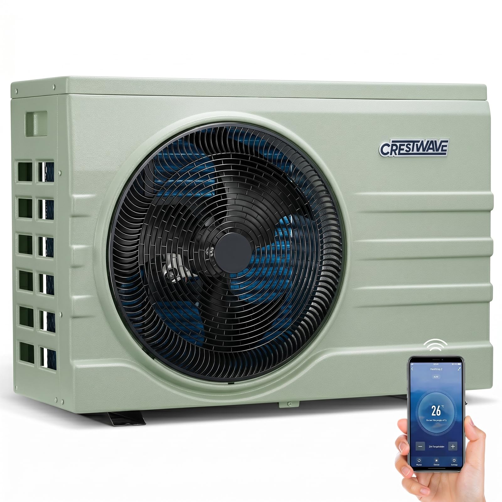 CRESTWAVE 35000BTU Pool Heater for Above Ground Pools, Pool Heat Pump