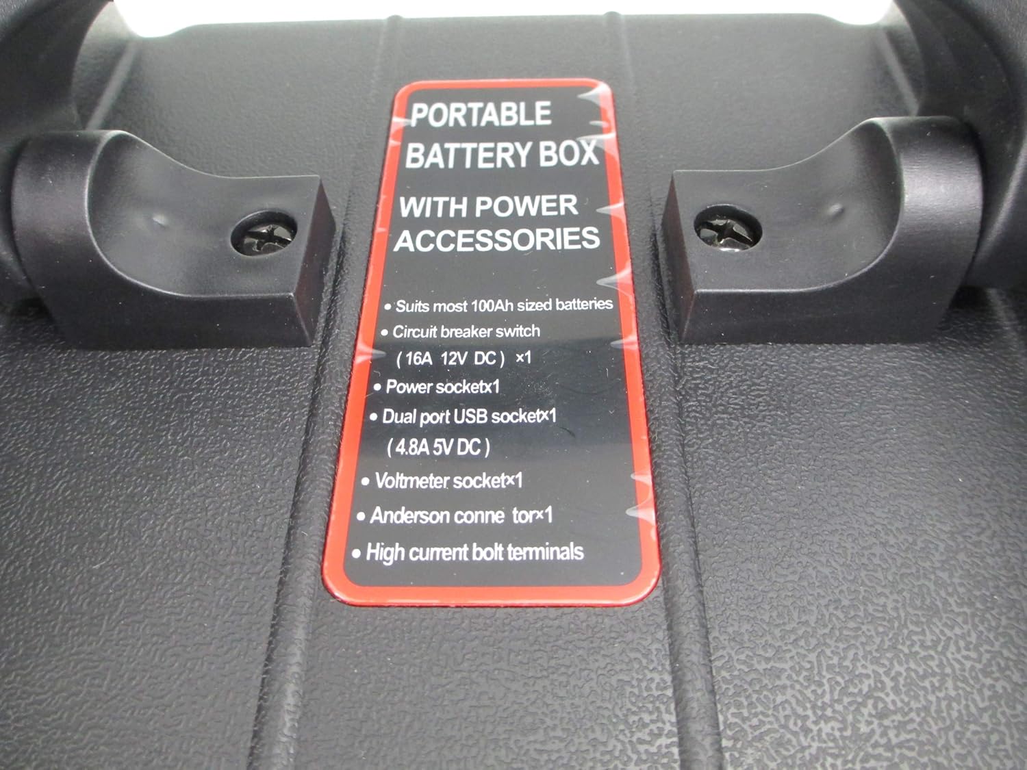 Pactrade Marine Battery Box Dual USB Power Voltmeter Sockets Anderson Connector