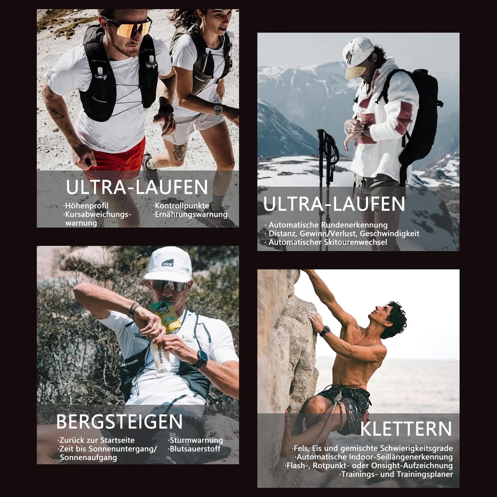 Reiteag Sekoda Gps Sports Smartwatch Doppia Frequenza, Oltre 170 Dati Su Fitness E Salute, Durata Della Batteria Di 15 Giorni, Frequenza Cardiaca E Spo₂, Impermeabile