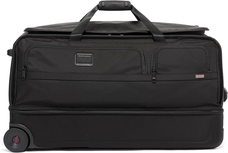 TUMI - Alpha Large 2-Wheeled Travel Duffel - Rolling Luggage for Men and Women - Black