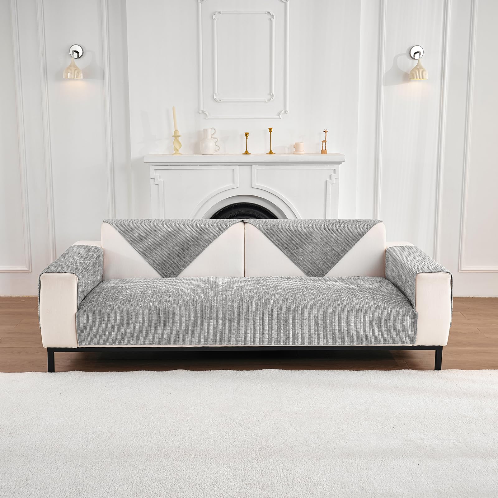 Soft Chenille Sofa Cushion Covers, New Four Seasons Non Slip Sofa Covers 1 2 3 4 Seater Couch Covers - Image 4