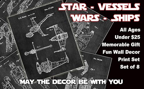 Miniatura 3 de Regalos de Star Wars para hombres, 8 impresiones artísticas de pared (8 x 10) para niños y mujeres, baño, dormitorio, decoración del hogar,