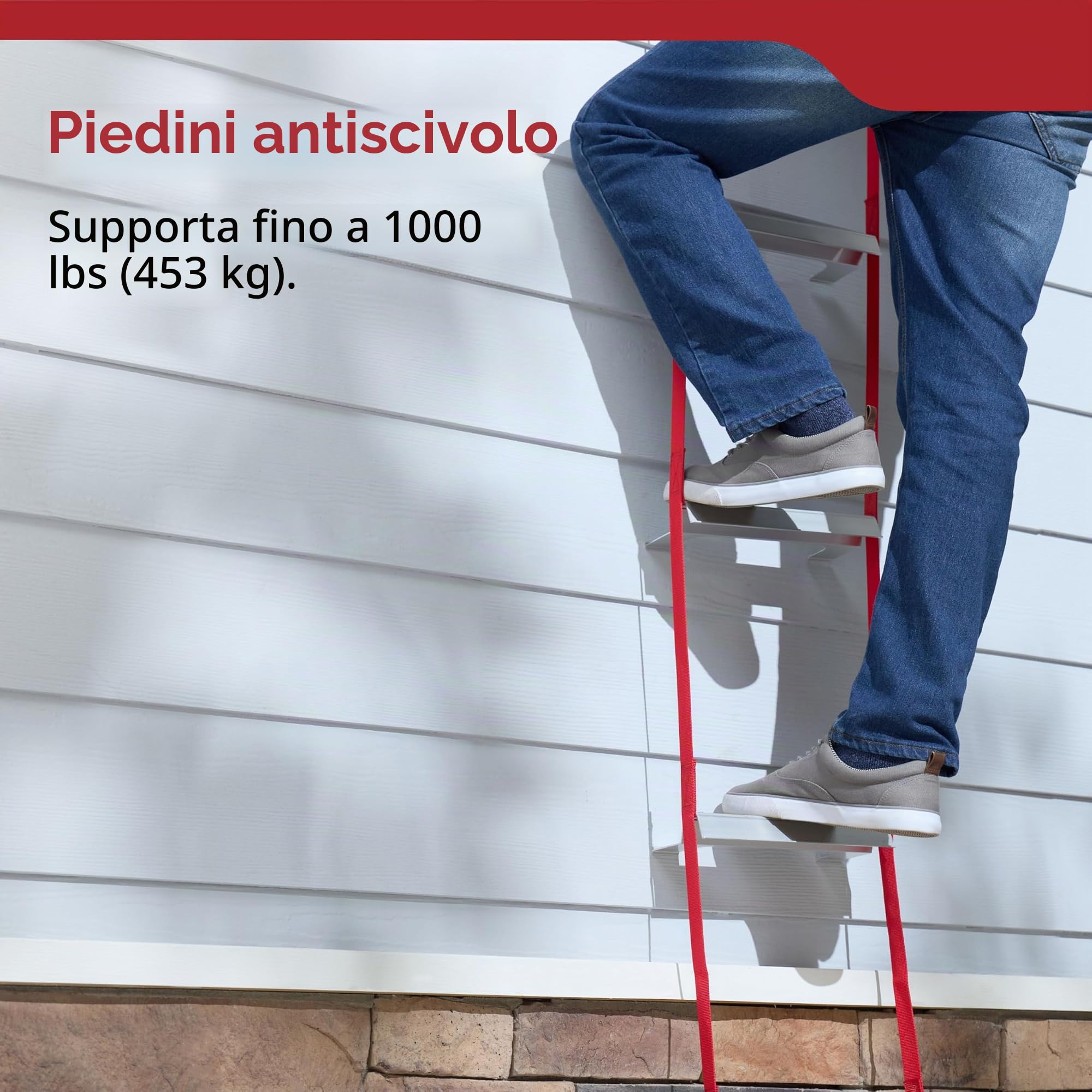 Kidde, Scala antincendio di 3 piani, allungabile fino a 7,6 m, pioli antiscivolo.