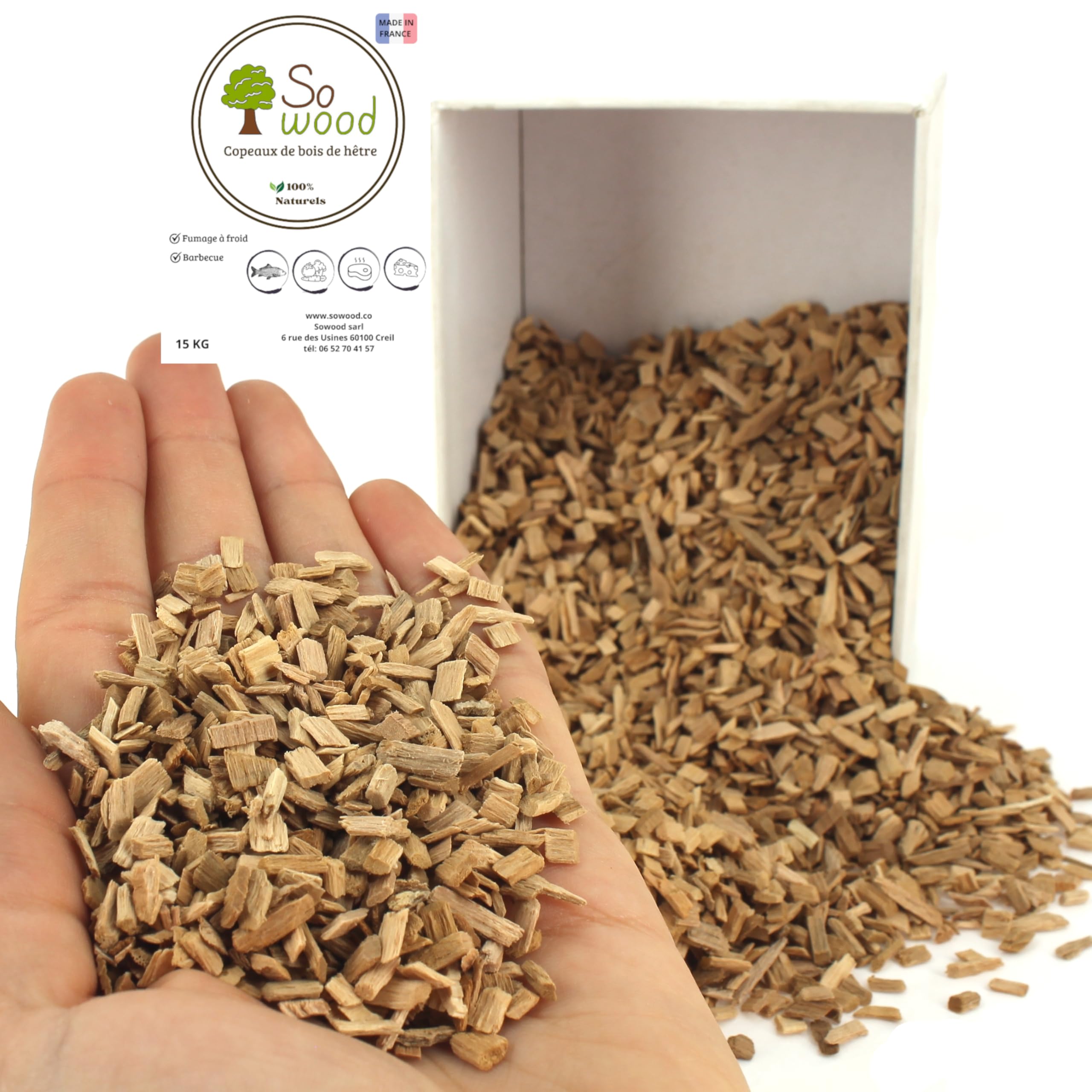 Générique Trucioli di legno di faggio per affumicatura 15 kg