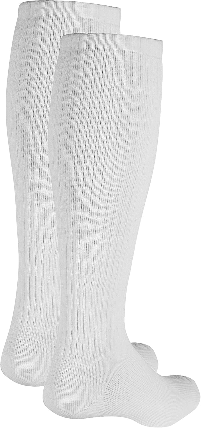 Truform Medical Compression Socks for Men and Women, 8-15 mmHg Knee High Over Calf Length, White, Medium - Image 8