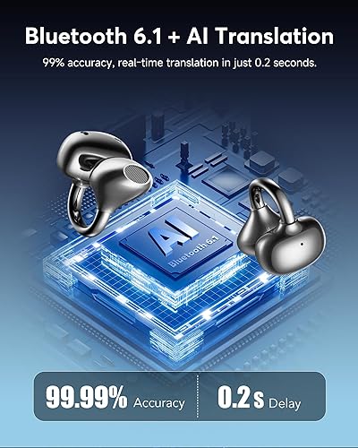 Miniatura 7 de Auriculares de traducción AI en tiempo real 198 idiomas 80H Playtime Translator EarBuds Audifonos Traductores Inglés Inglés Inglés Auriculares