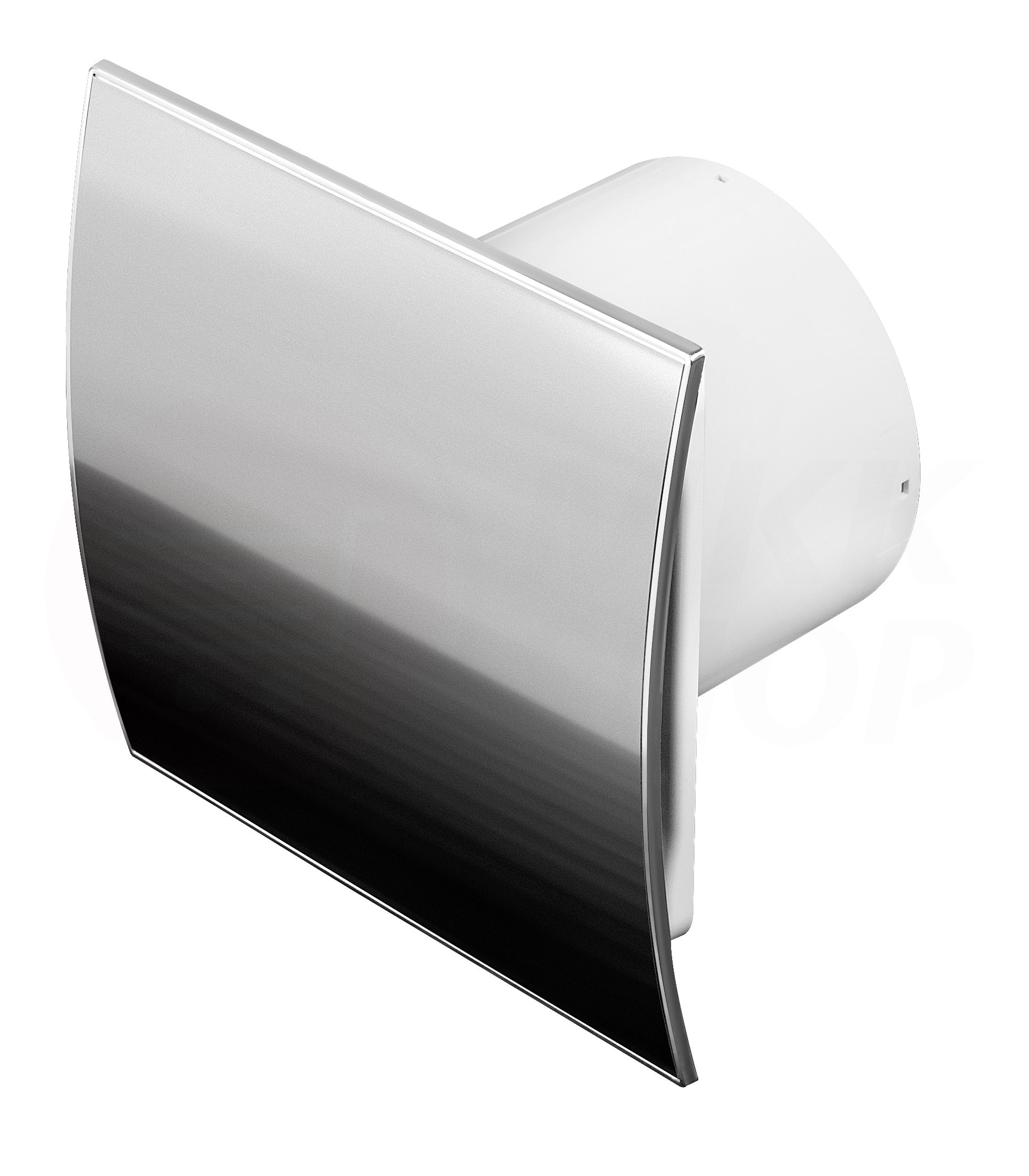 Designerski wentylator ze stali nierdzewnej z klapą zwrotną z czujnikiem wilgotności, higrostat, z łożyskiem kulkowym, bardzo cichy wentylator, łazienka, WC, nawiewnik sufitowy, łożysko kulkowe, osłona czołowa, silnik