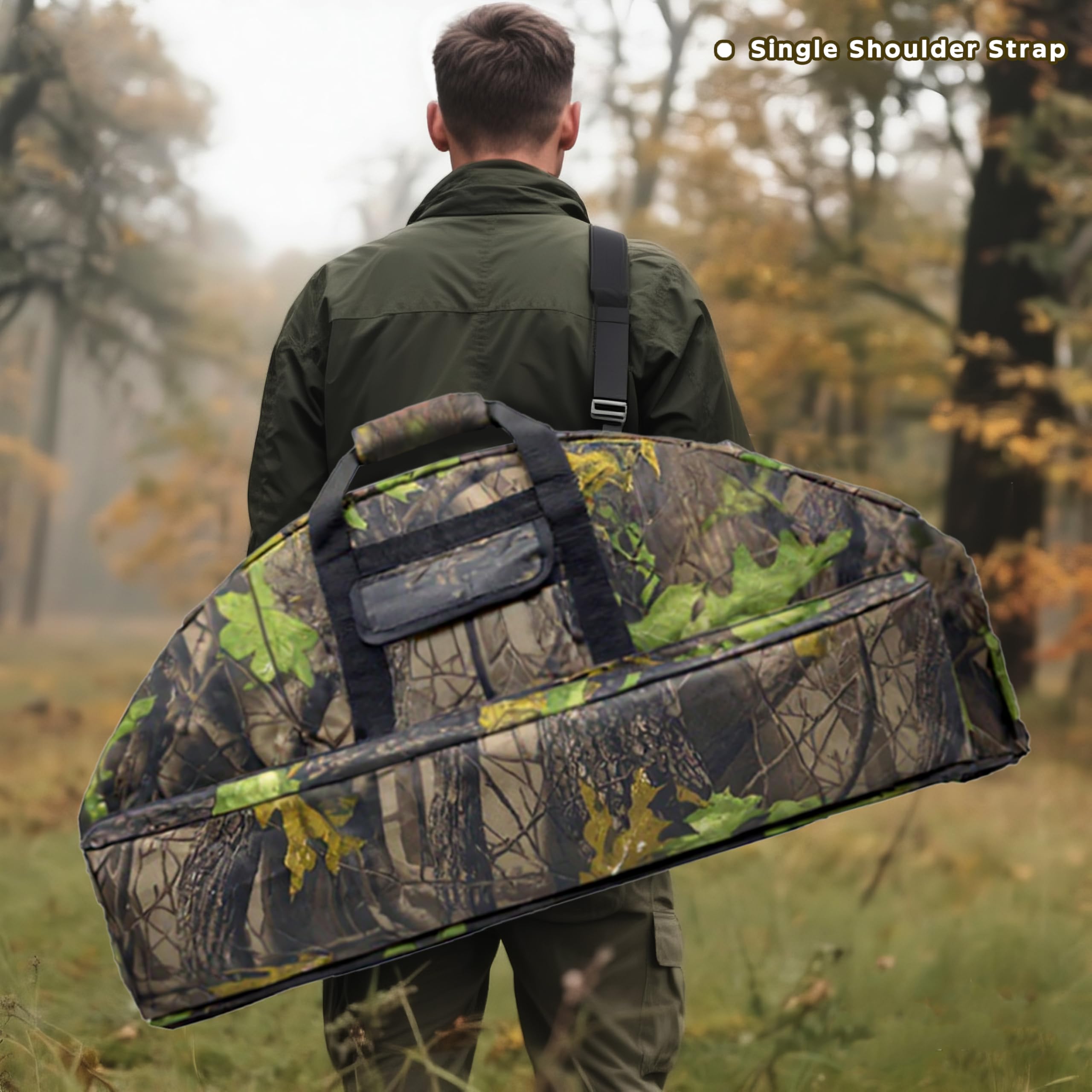 Compound Bow Case Soft Bow Padded Case Light-Weight Bow Carry Bag with Arrow Pocket