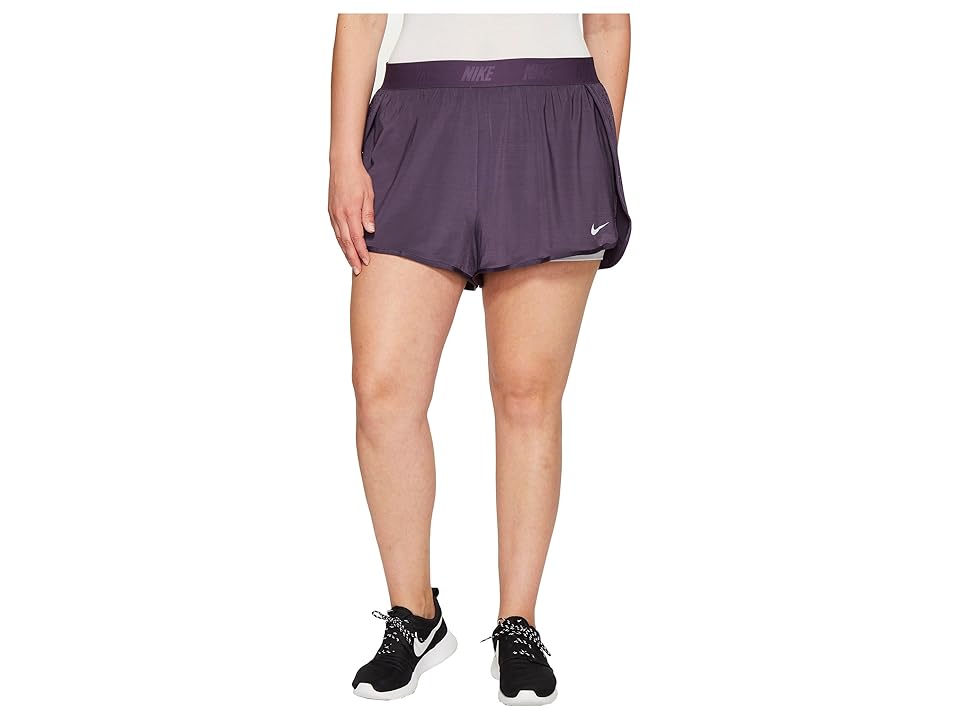 

Nike Dry Training Short (Size 1X-3X) (Dark Raisin/Pure Platinum/Pure Platinum) Women's Shorts