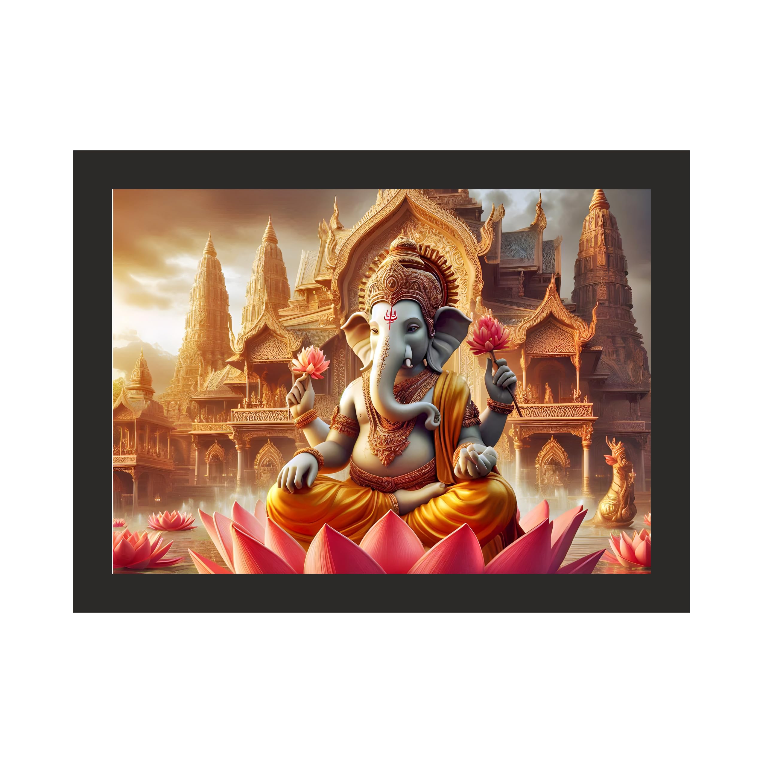 Electric Ganesha Aura: 12x16 Landscape