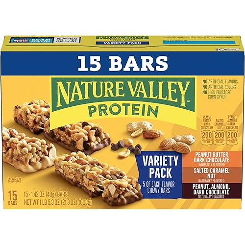 Miniatura 2 de Nature Valley Barras masticables de granola paquete variado de proteínas sin gluten 213 onzas 15 unidades
