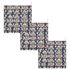 YETTASBIN Indian Floral Muslin Baby Hand Washcloths Soft Cotton Bath Face Towel 4 Layers Extra Absorbent Feeding Burp