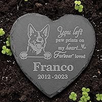 Vista 9 de Piedra conmemorativa de Chihuahua, estatua de Chihuahua, marcador de tumba de Chihuahua, regalos de pérdida de Chihuahua, regalos conmemorativos