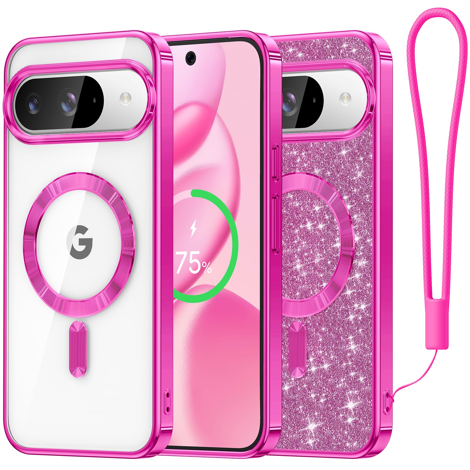 Coque Pixel rose vif Meifigno - Protection silicone compatible Pixel Pro - 7