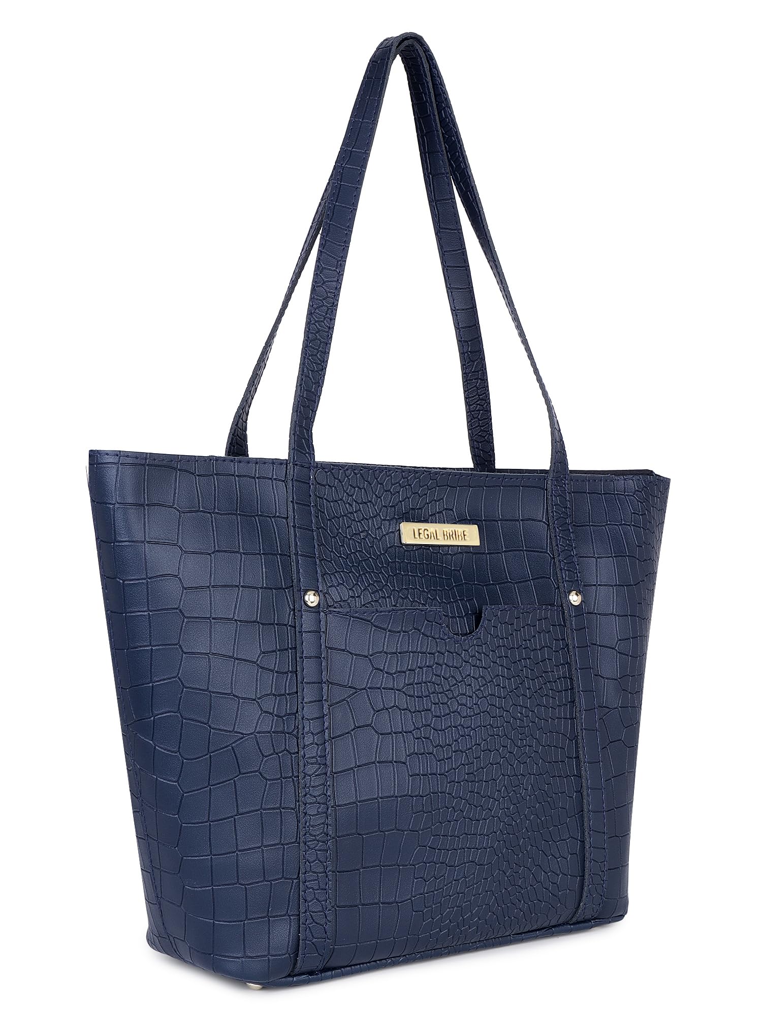 LEGAL BRIBE Crock Front Pocket Tote Bag (Blue) 1