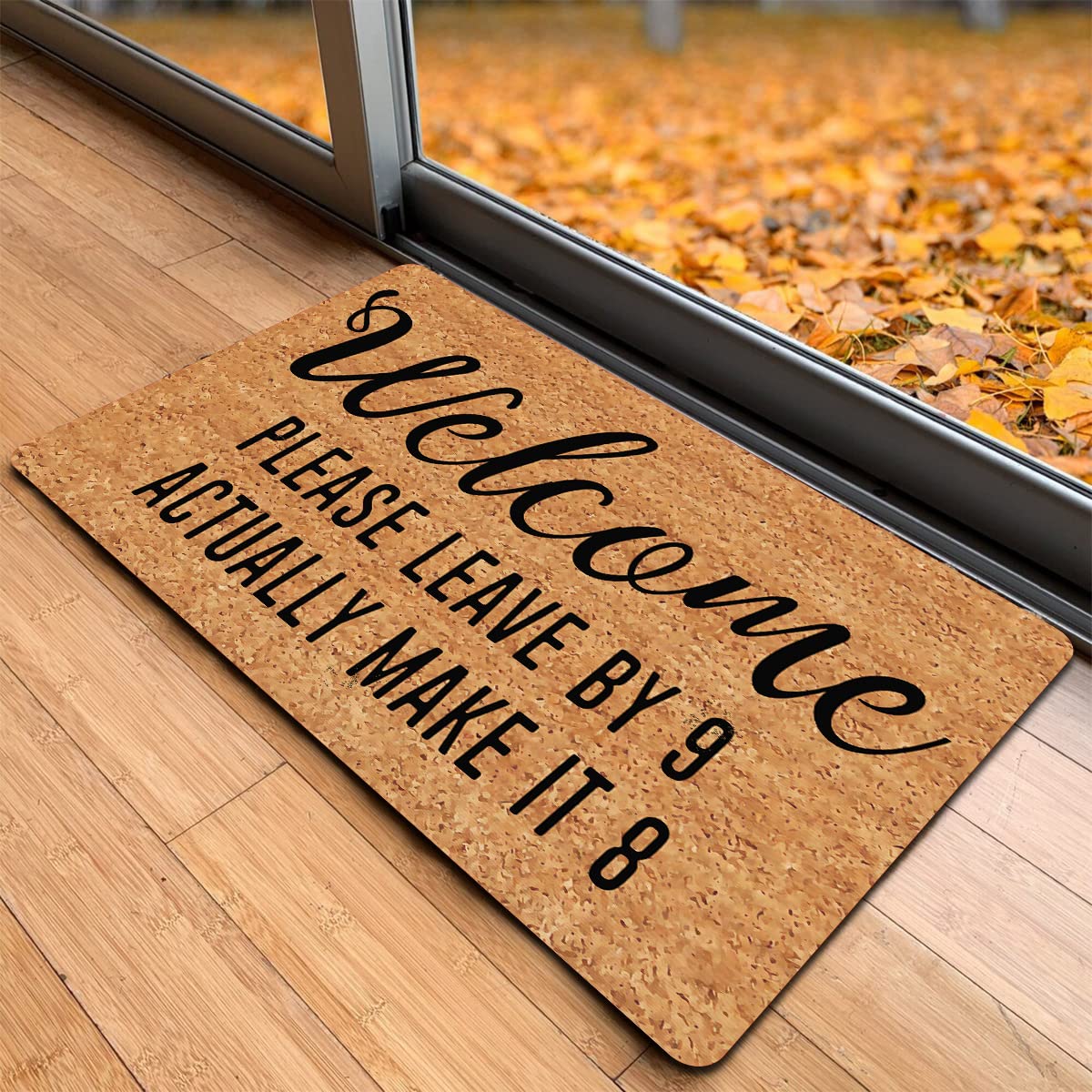 Amazon.com: Funny Welcome Doormat Please Leave By 9 Actually Make