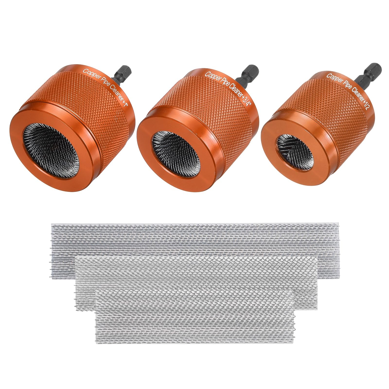 Limpiadores de tubos de cobre de 1/2 y 3/4 herramientas para limpiar óxido en metal PATIKIL