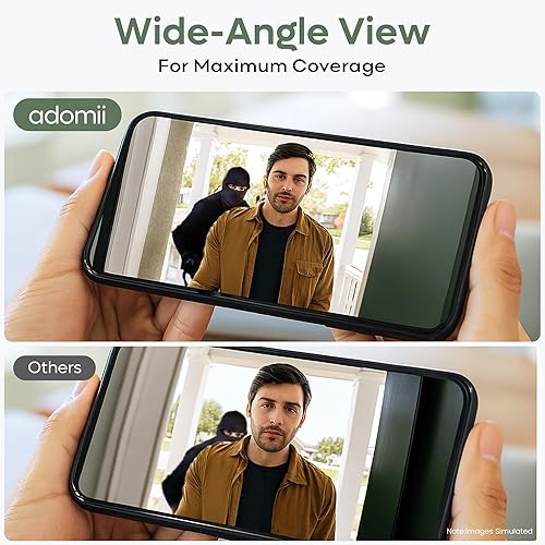 Miniatura 3 de Cámara de timbre de video 2K - Cámara inalámbrica WiFi para puerta, audio de 2 vías, IP65 a prueba de clima, visión nocturna, timbre de cámara de