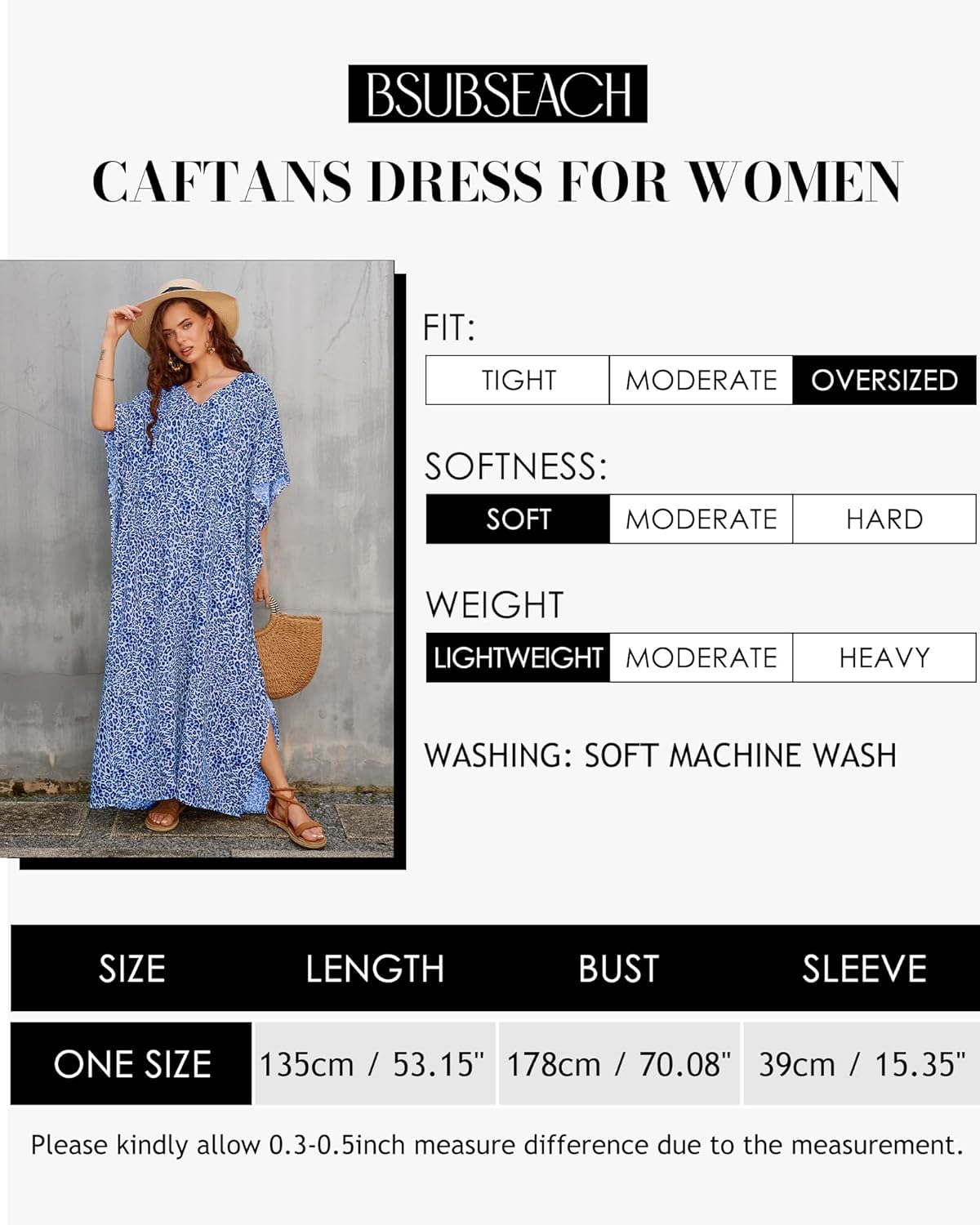 Bsubseach Beach Kaftan Dresses Cheetah Long Rayon Caftan Swim Cover Up Muumuu Animal Dress Oversized Coverups Swimwear - Image 2