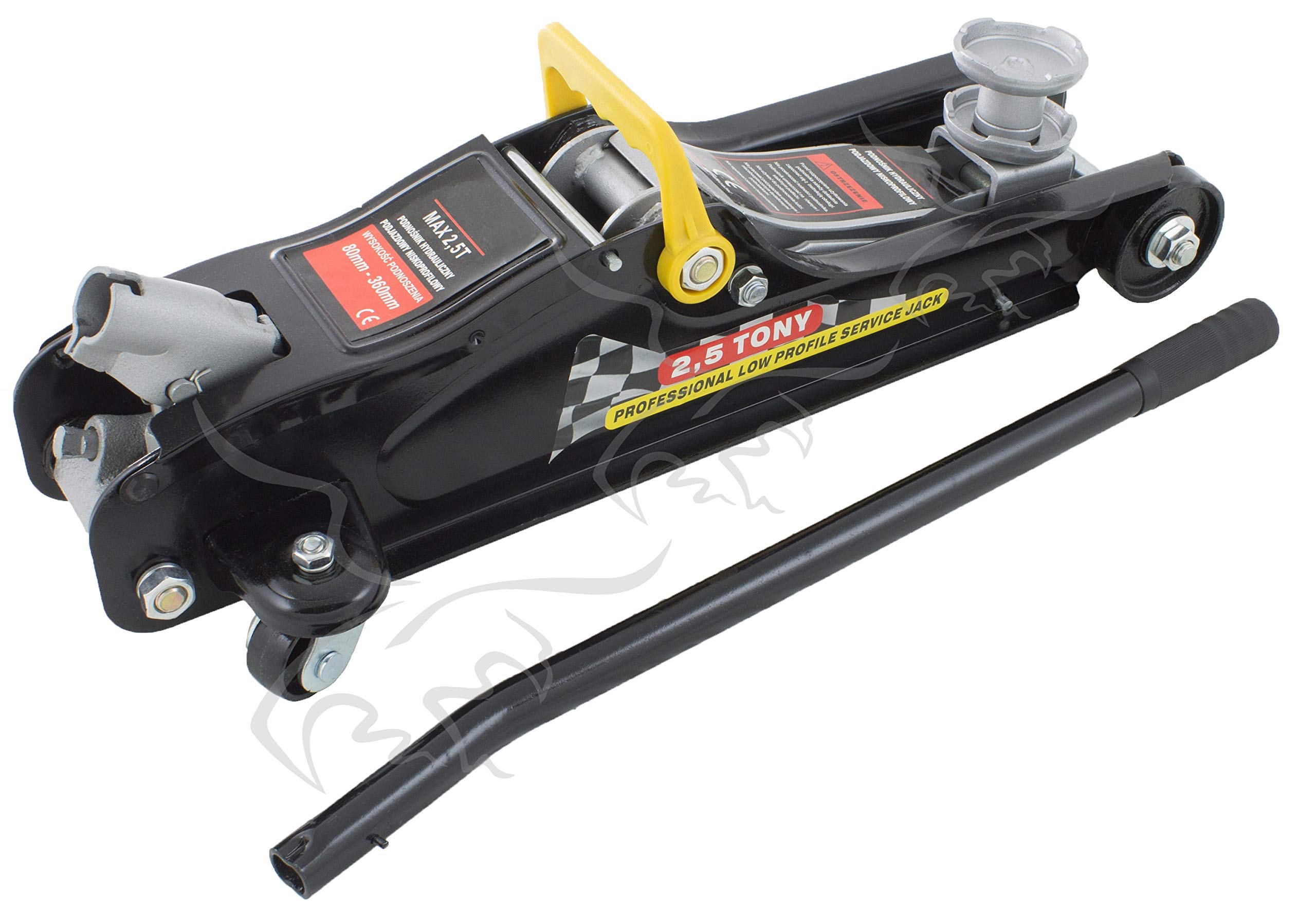 Tuecompra Gato Hidráulico para Coches con Chasis Bajos 2,5 Toneladas 8 a 36 cm. Vehículos de bajo Perfil