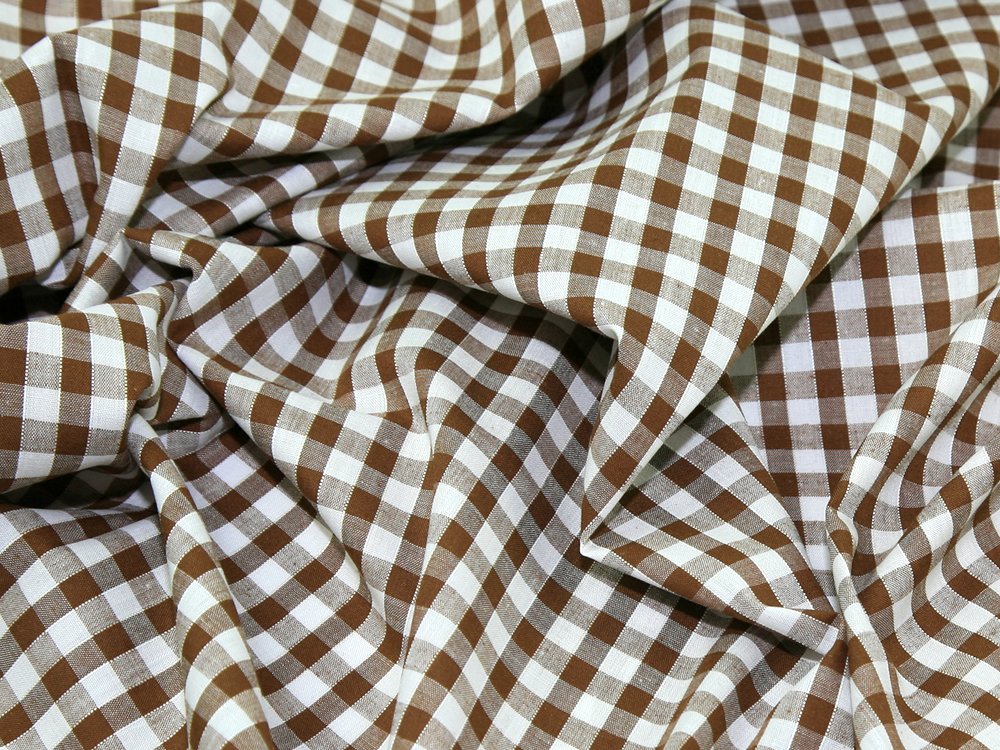 Balsara's Brown Gingham Fat Quarter **Free Uk Post** Check Material ¼” Gingham Check Polycotton Fabric Fat Quarters Check Checked Sewing Patchwork Craft Dorothy 1/4" Chequered Check Fabric