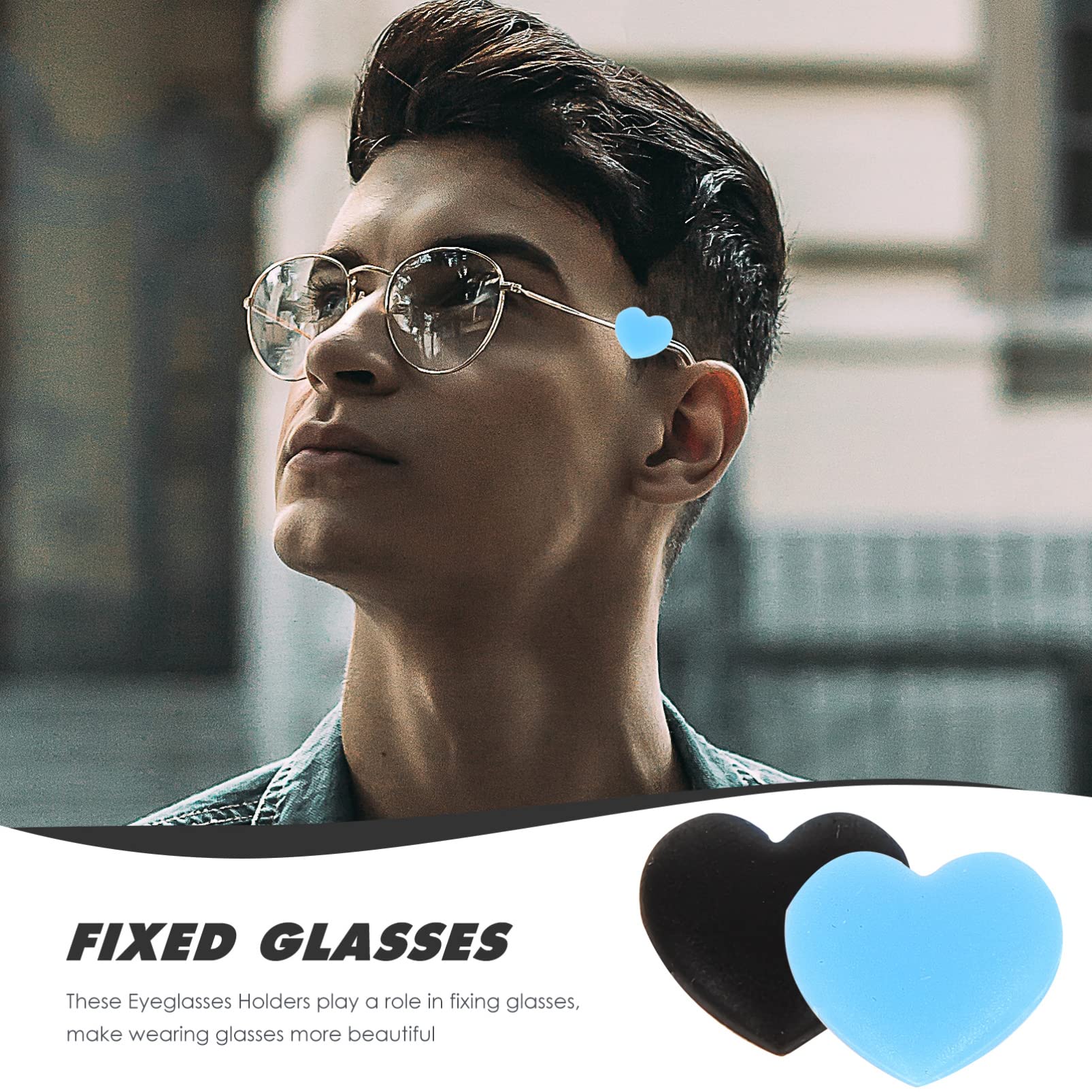 Gogogmee Glasses Ear Grips - Glasses Temple Tips Eyeglass Retainers Temple Holders for Eyeglasses