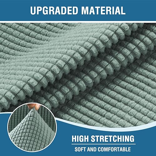 Miniatura 3 de H.VERSAILTEX Funda elástica para sillón reclinable, funda para silla reclinable de elevación eléctrica, ajustable estándar, grande, con bolsillo