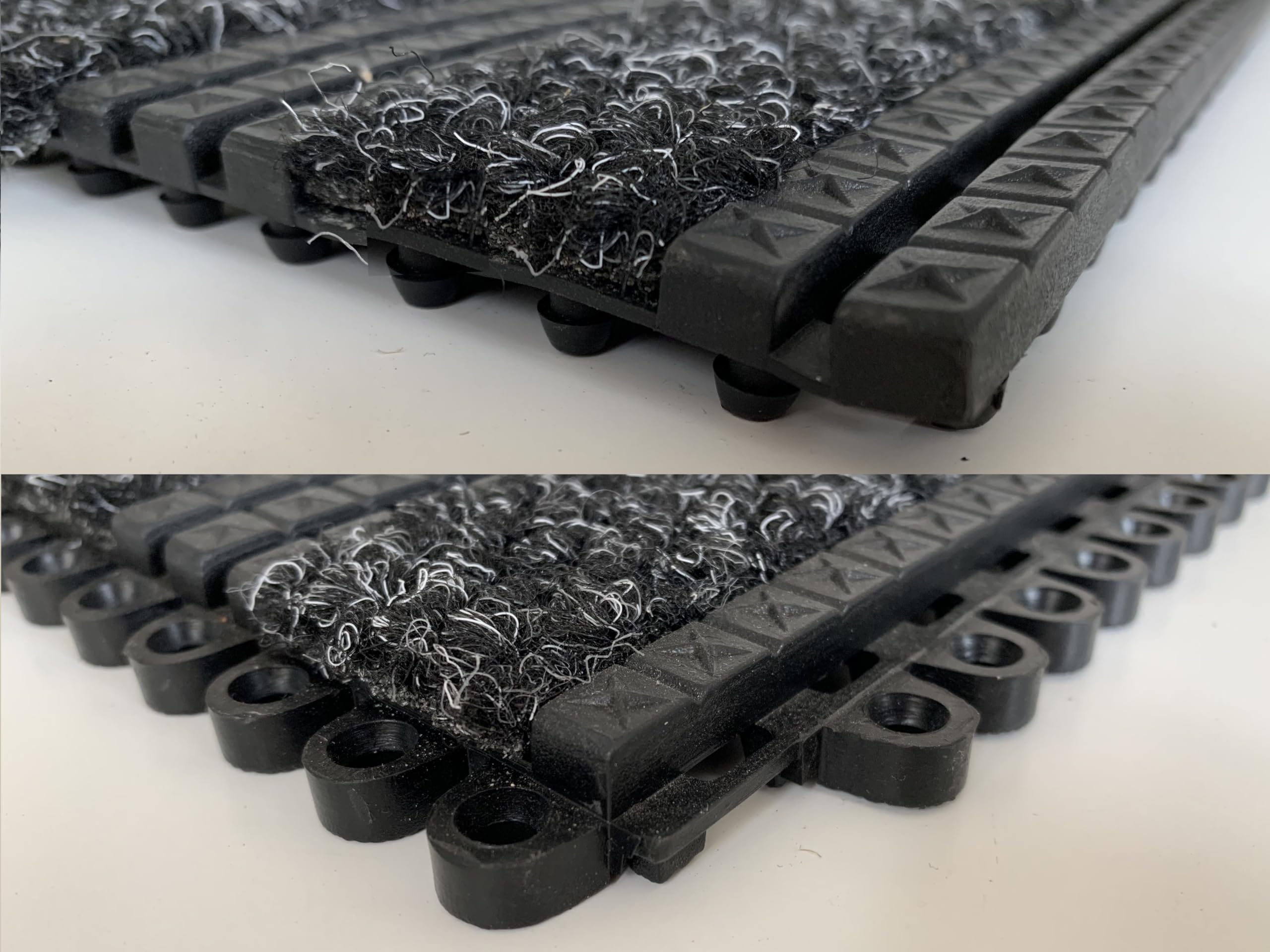 Zerbino asciugapasso ingresso esterno nero - blu, zerbino professionale, raccogli sporcizia, zerbino tappeto da esterno, tappeto ingresso esterno, casa ufficio negozio (NERO, 132 x 88 cm)