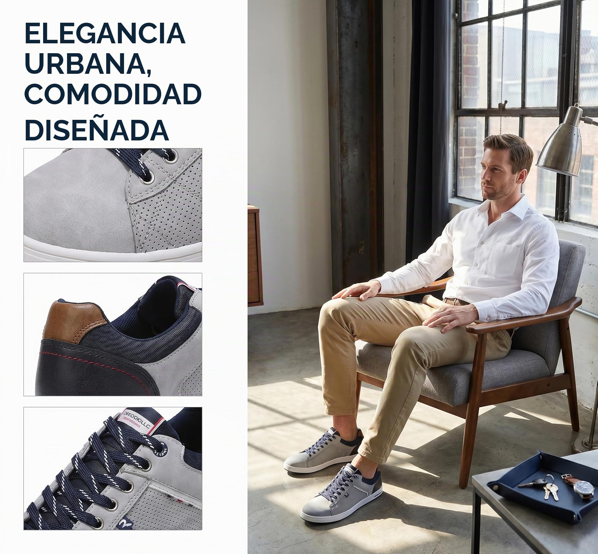 ARRIGO BELLO Zapatos Hombre Vestir Casual Zapatillas Deportivas Running Sneakers Corriendo Transpirable Tamaño 41-46