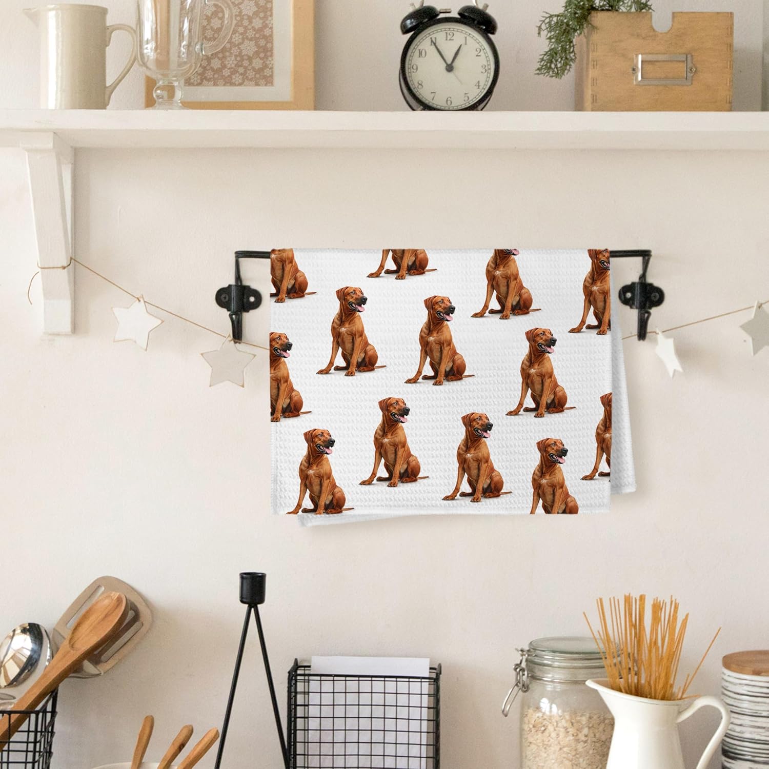 Rhodesian Ridgeback Gifts Kitchen Towels, Rhodesian Ridgeback Dog Gifts for Women Men Dish Tea Towels for Kitchen Bathroom Decor, Dog Lover Gifts Hand Towels for Bathroom Decor, 16x24 Inches - Image 3