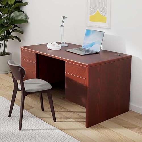 Miniatura 2 de HON Escritorio de la serie 10700, pedestales dobles de 34 de altura, 60 de ancho x 30 de profundidad x 29 12 de alto, caoba