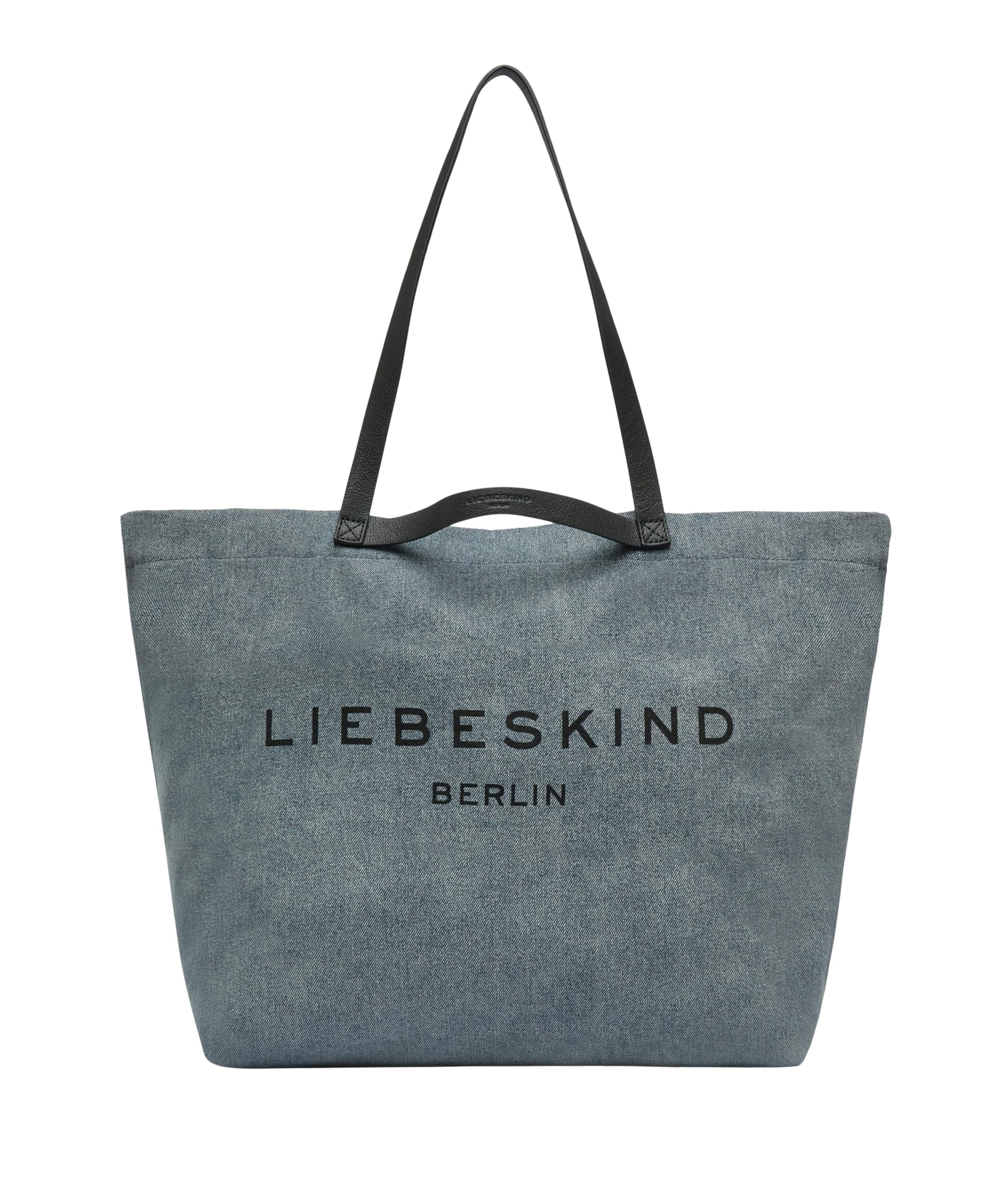 Liebeskind Berlin Damen-Shopper „Aurora“ – Große Canvas-Tasche Damen mit Reißverschlussfach und Leder-Schulterriemen – Shopper Bag Women – Passend für Laptops bis 16 Zoll – Light Bag
