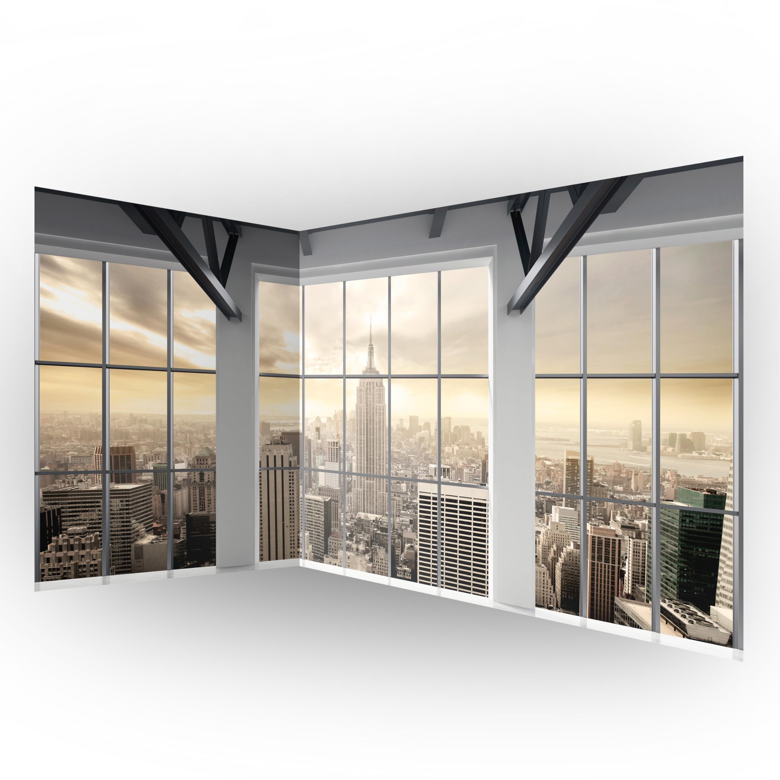 murando - Fototapete selbstklebend New York City, 539x250 cm, Schlafzimmer | Selbstklebend ohne Kleister, Full HD Druck, ideal fürs Wohn- oder Schlafzimmer, schnelle Montage, lichtbeständig, geruchsfrei