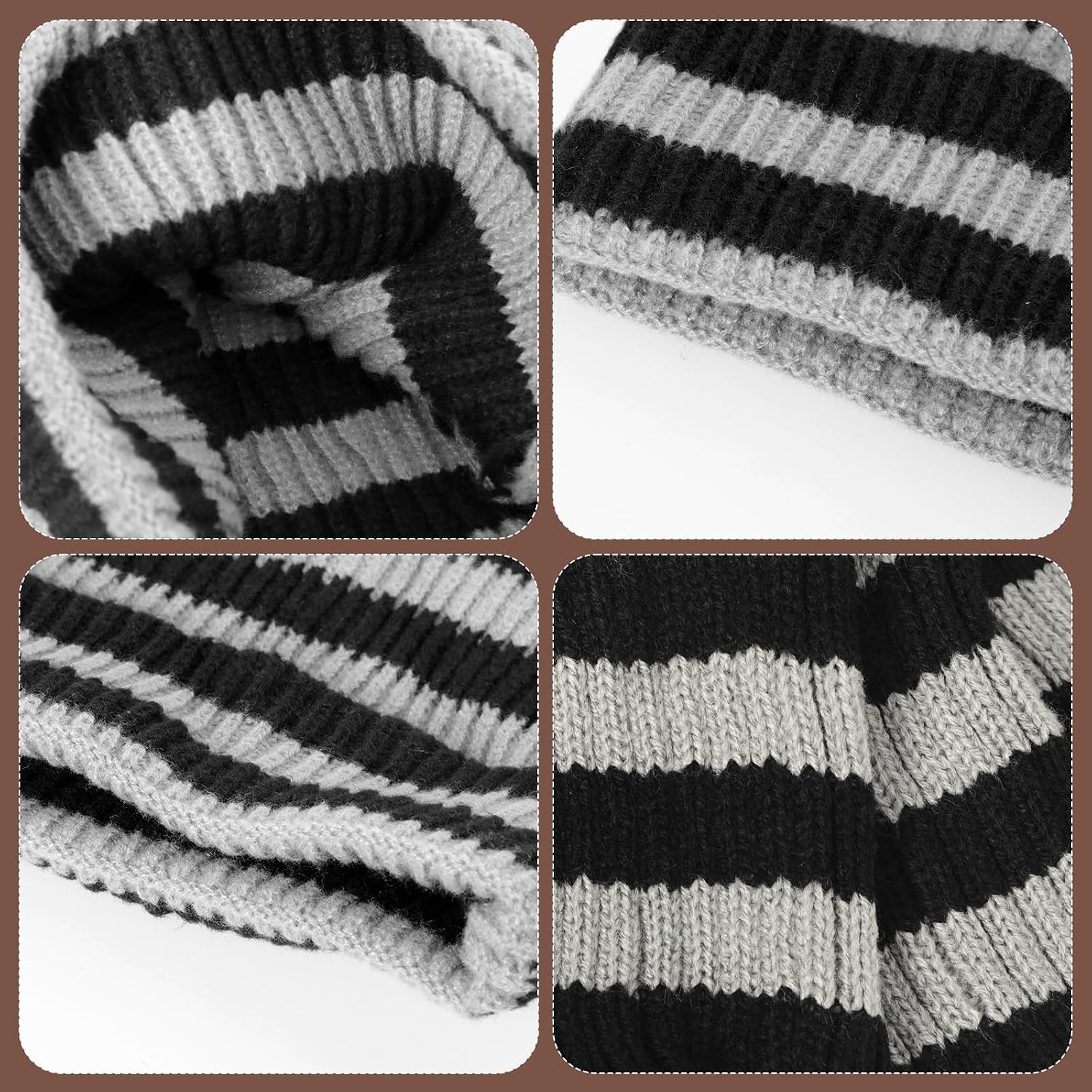 Crochet Hats for Women Cat Beanie with Fingerless Gloves Cute Fox Cat Ears Hat Slouchy Beanies Grunge Accessories image 3