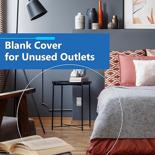 Miniatura 7 de LIDER Placa de pared de metal en blanco, cubierta de salida de acero inoxidable, resistente a la corrosión, tamaño mediano de 1 cuadrilla, 4.88 x