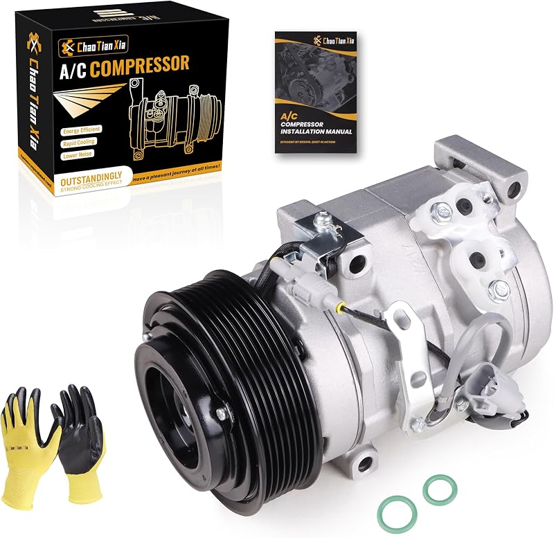 Compressor do ar-condicionado ChaoTianxia com embreagem 8PK para Toyota Tundra – 1 unidade