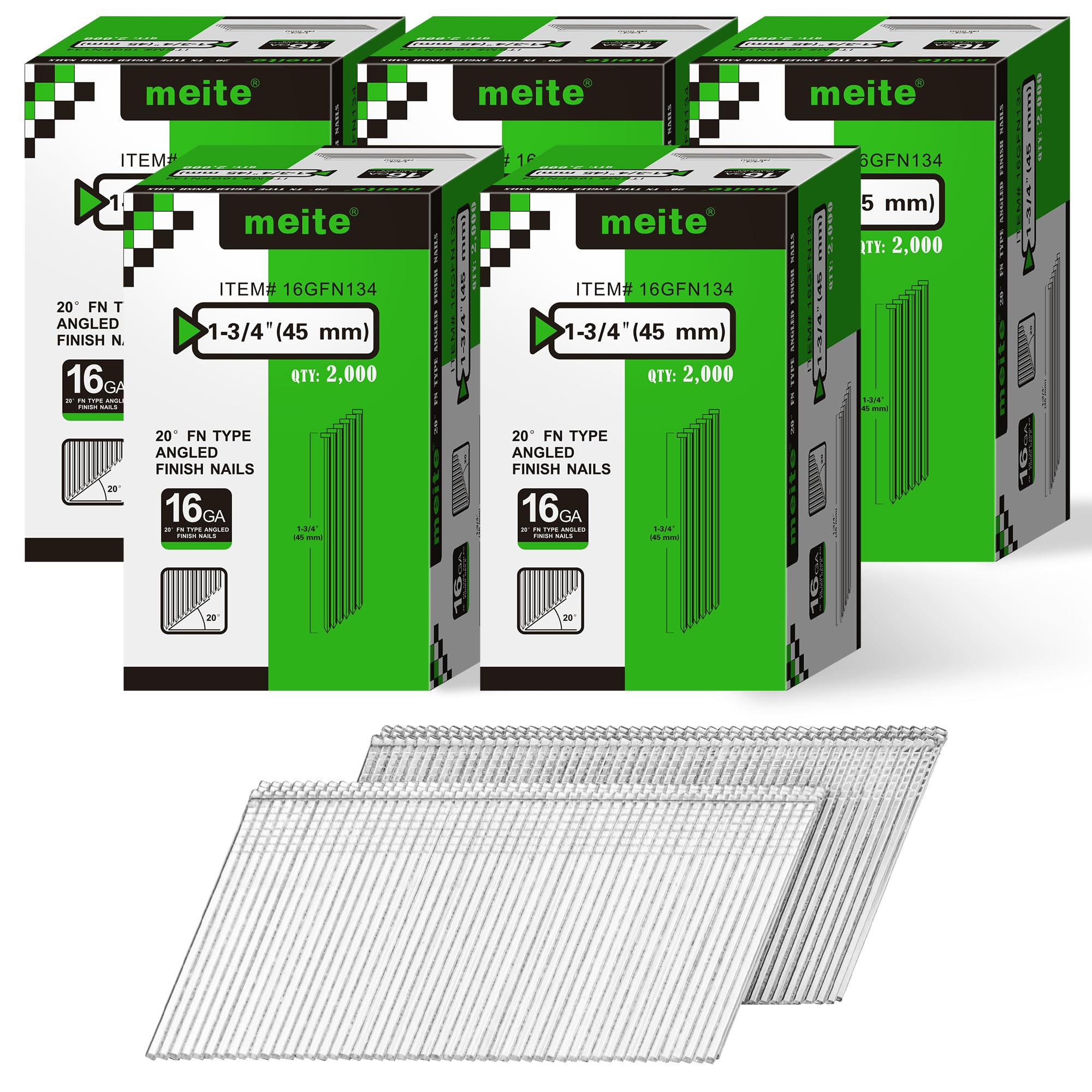 Meite 2 Inch Finish Nails - 2000 PCS -9 Meite 2 Inch Finish Nails - 2000 PCS -9