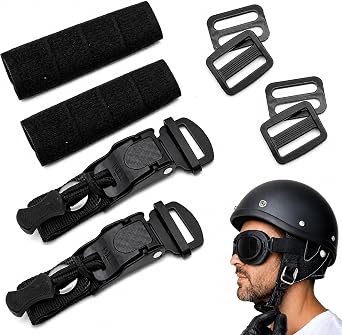 Helmet Quick Release Buckle Kit, Metal Helmet Chin Strap Adapter, Compatible with Classic D-Rings Helmet