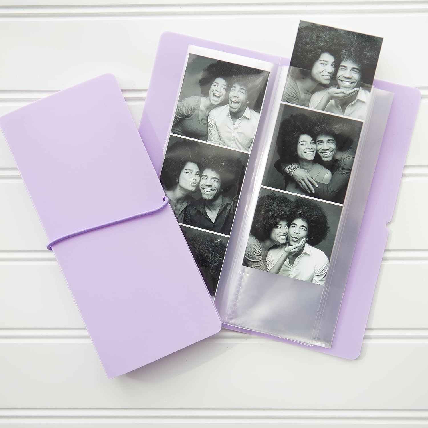 Photo Booth Photo Album For Photobooth Strips - Party Or Wedding Favors - 20 Clear Sleeves - Fits 40 Slide In Photos Photobooth - Pack of 5 or 10 (PACK OF 5, BLACK)