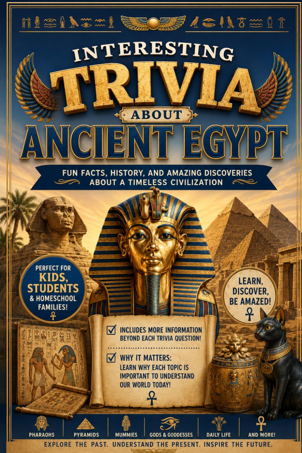 Interesting Trivia About Ancient Egypt: 100 Educational Questions with Fascinating Facts, More Information, and Why It Matters (History Trivia Collection)