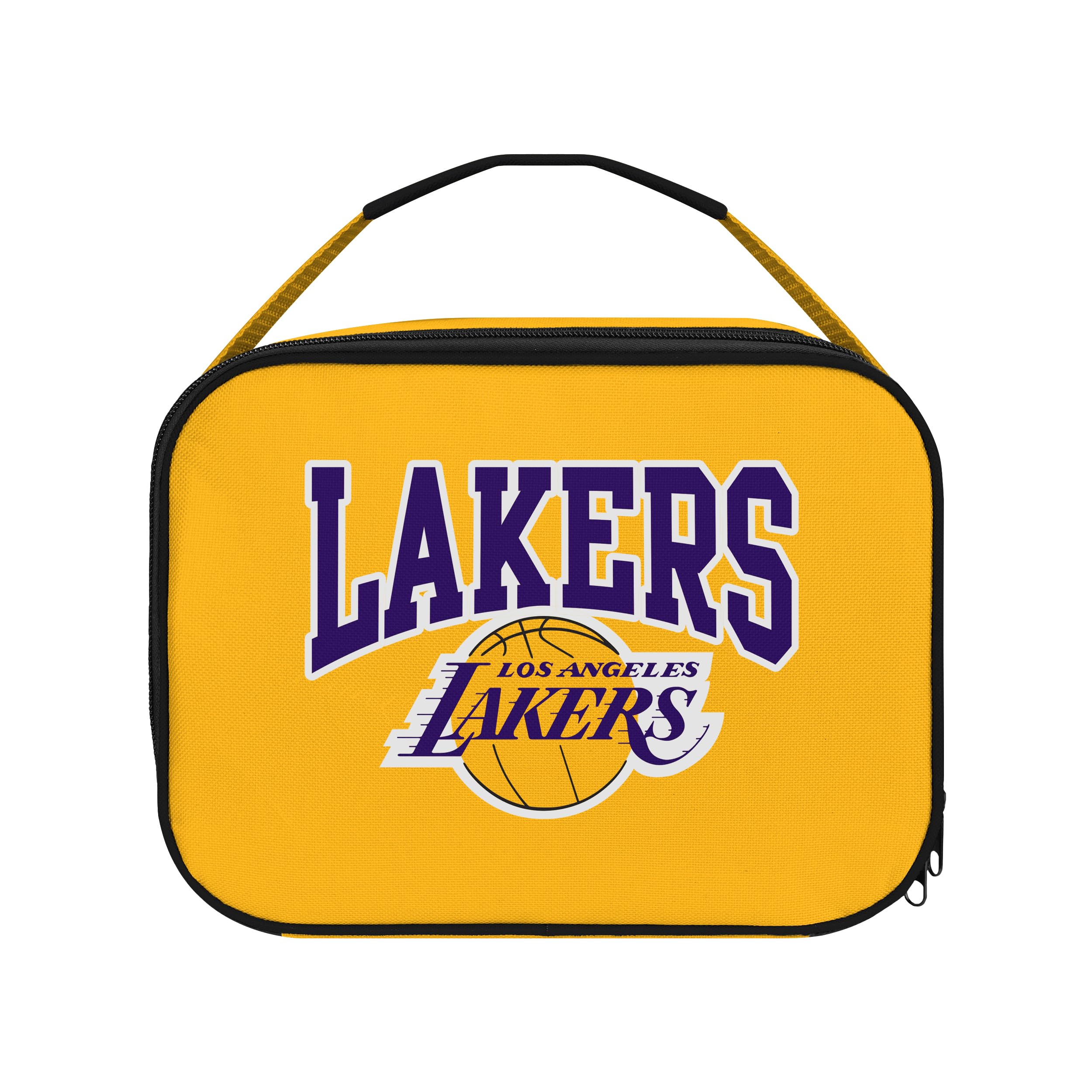 FOCO NBA Unisex-Adult Officially Licensed Wordmark Team Color Big Logo Basketball Zip Closure 7L Lunch Bag - Los Angeles Lakers